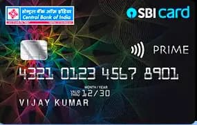 Central Bank Of India SBI Card Prime