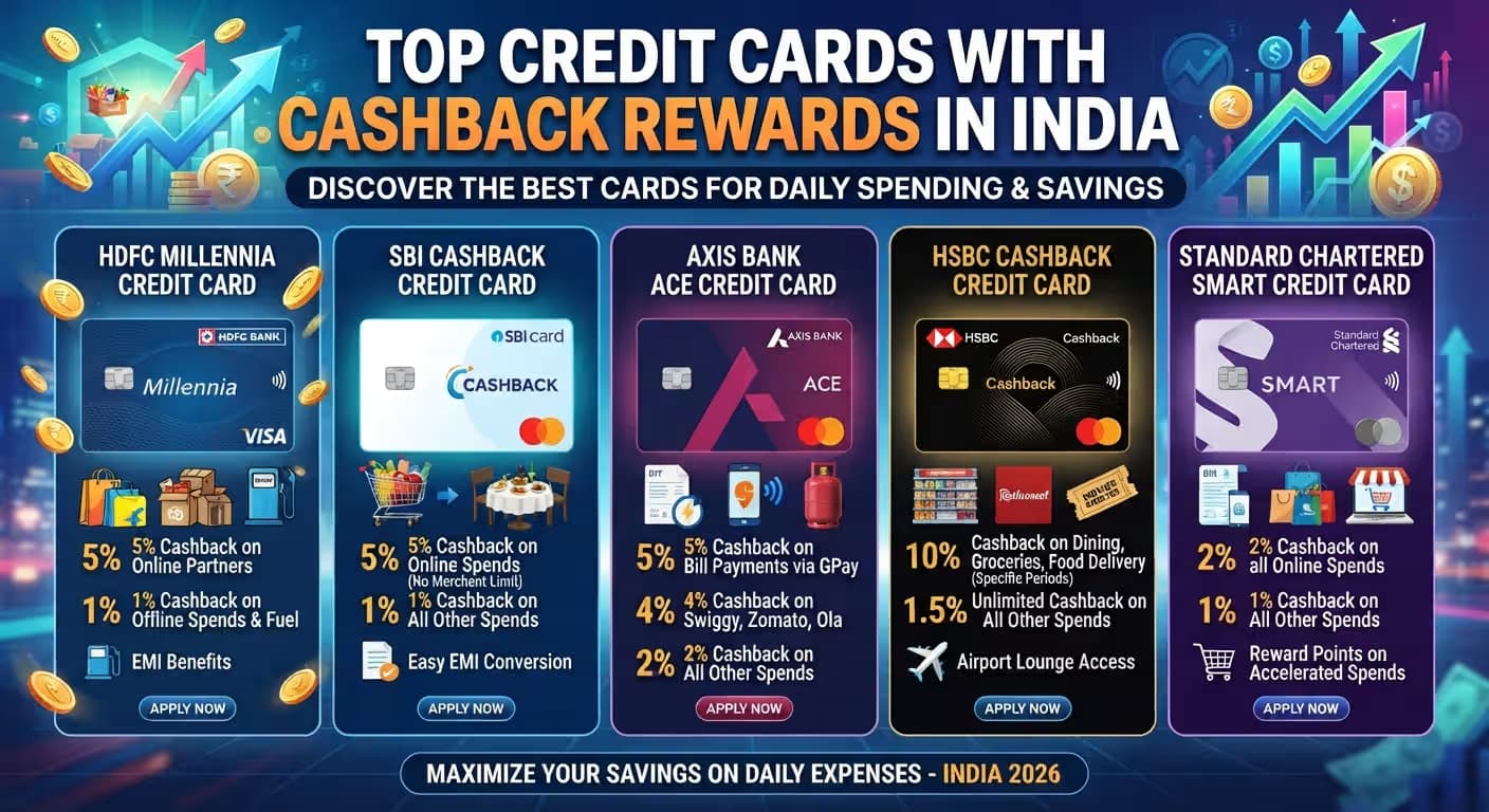 Top Credit Cards with Cashback Rewards in India